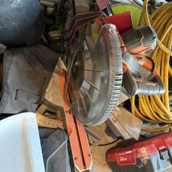 Ridgid Power Tool Dual Bevel Sliding Miter Saw Multi-Material