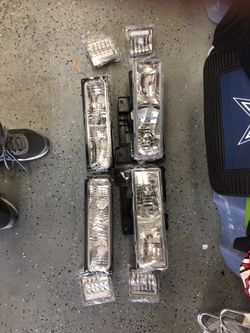 Chevy truck headlights and chrome Bumber