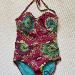Desigual Red Swimsuit XS 