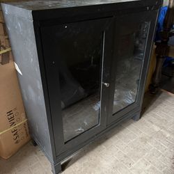 Glass Cabinet With Shelving Inside