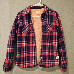 Girls Fleece Shirt Jacket Size L (14-16) $10