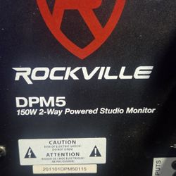 Onn mini multimedia computer soundbar,  Rockville DPM5 powered studio monitor speaker. 