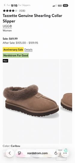 UGG Tazzette Shearling Collar Slipper