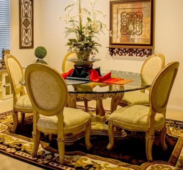 6 Seat Glass Dining Table