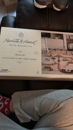 NEW Hearth & Hand with Magnolia 84-Piece Wood Train Set – Sealed!