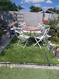 Backyard table chair patio set