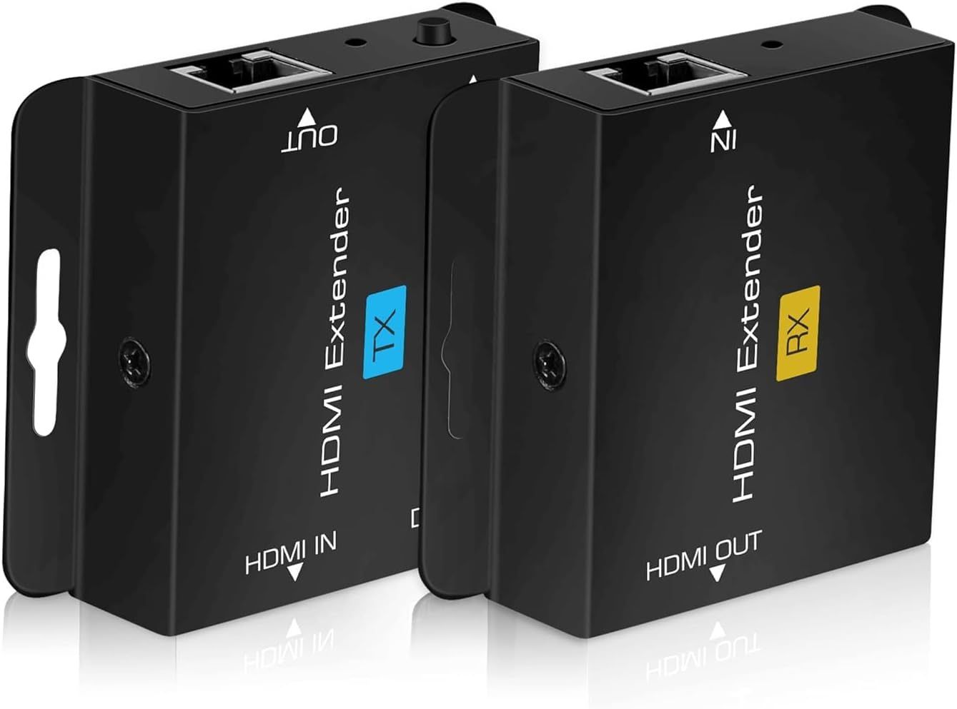 OREI 4K HDMI Extender Over Ethernet, Extender Balun Over Cat6/Cat7 with Audio Extractor Optical IR up to 230 Feet - Loop Out - 4K@60hz Full UltraHD Si
