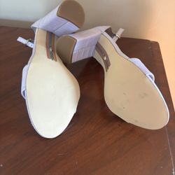 Purple Block Heels 4 In