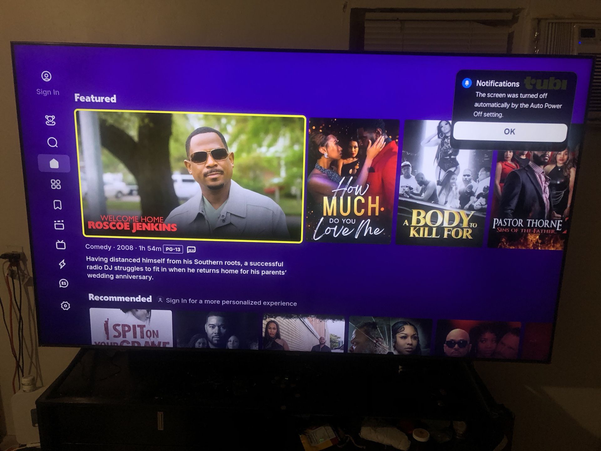 Samsung 85 inch smart TV with sound bar