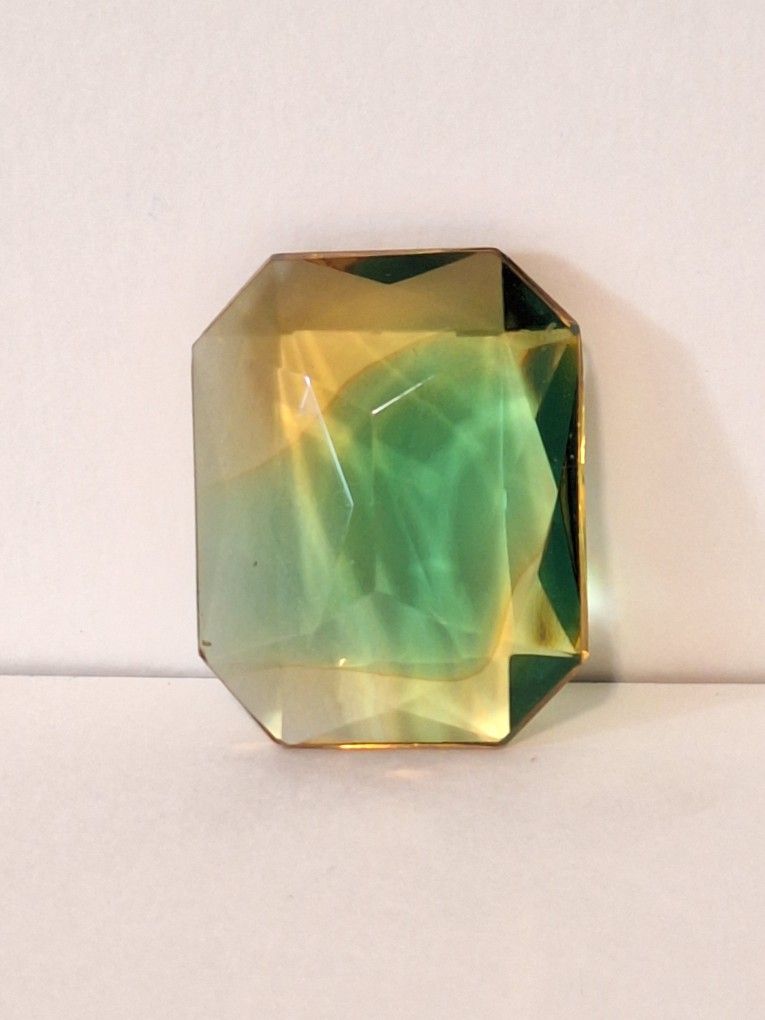 Vintage Tourmaline Crystal Rhinestone Faceted Transparent
