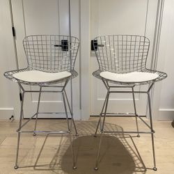 Set Of Bertoia Style Bar Stools - Bar Height