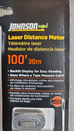 Johnson Laser Distance Meter 100ft / 30m