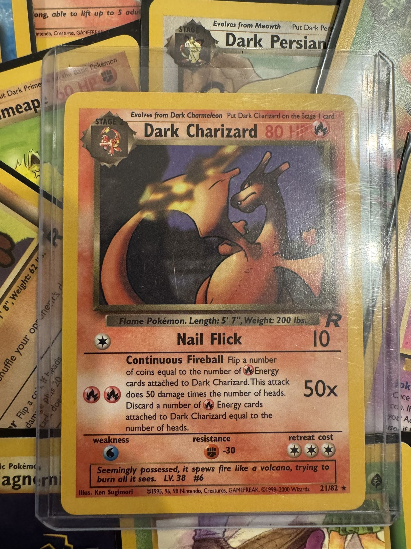 Team Rocket non holo Lot Vintage Pokemon Dark charizard