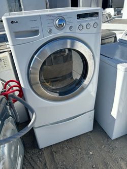 Lg front load washer with pedestal