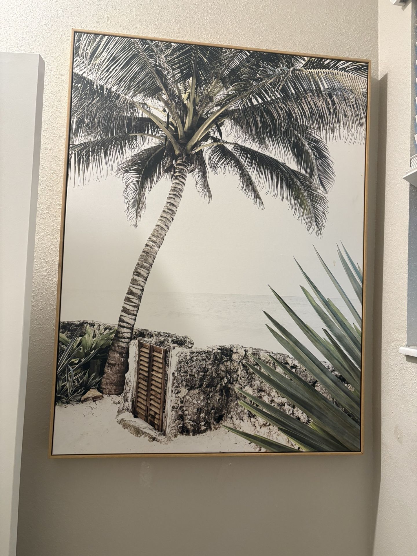 Tropical Palm Tree Large Painting 
