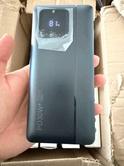 40,000mAh PD 30W Fast Charging Power Bank – Built-in Cables, LED Display, New in Box