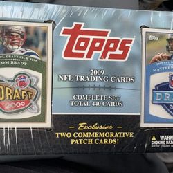 Rare Matthew Stafford And Tom Brady Patch 2009 Sealed Set 