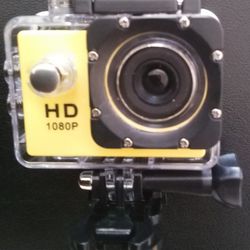 1080 HD Yellow Sports Action Camera