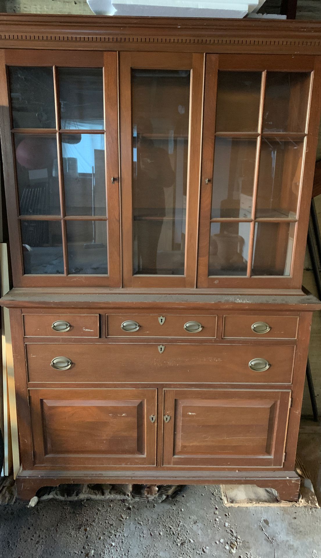 Antique mahogany china cabinet