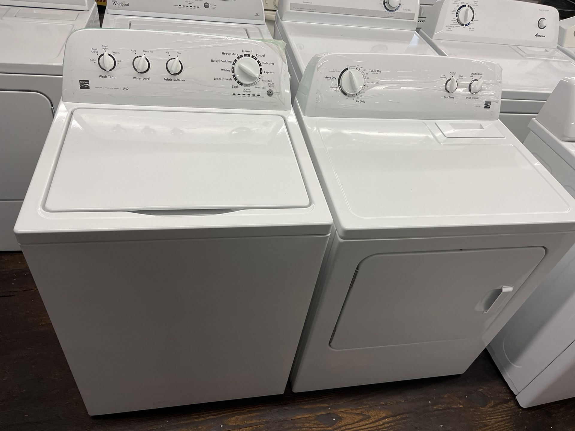 Kenmore  Electric  Washer & Drier Like New, Still With Plastic On Panels 