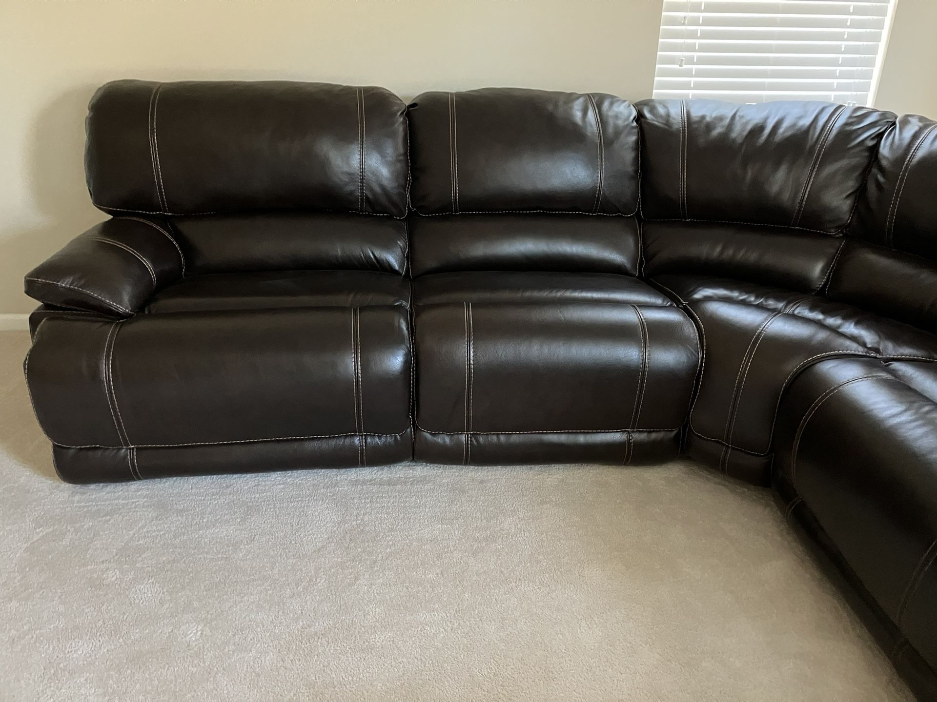 Reclining Leather sofas with a Chaise
