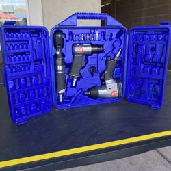 Air Impact Wrench + Air Hammer + Air Ratchet – Pneumatic Tool Set w/ Case