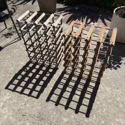 $20. Each,1 Wood And 1 Wood And Metal Wine Rack. Great Condition. 