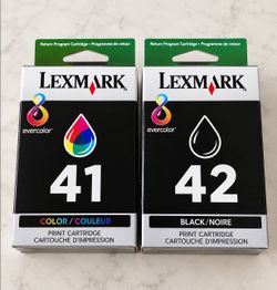 Lexmark 41 Color & 42 Black Ink Cartridges