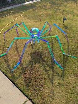 Large Iridescent Spider Halloween Yard Decoration