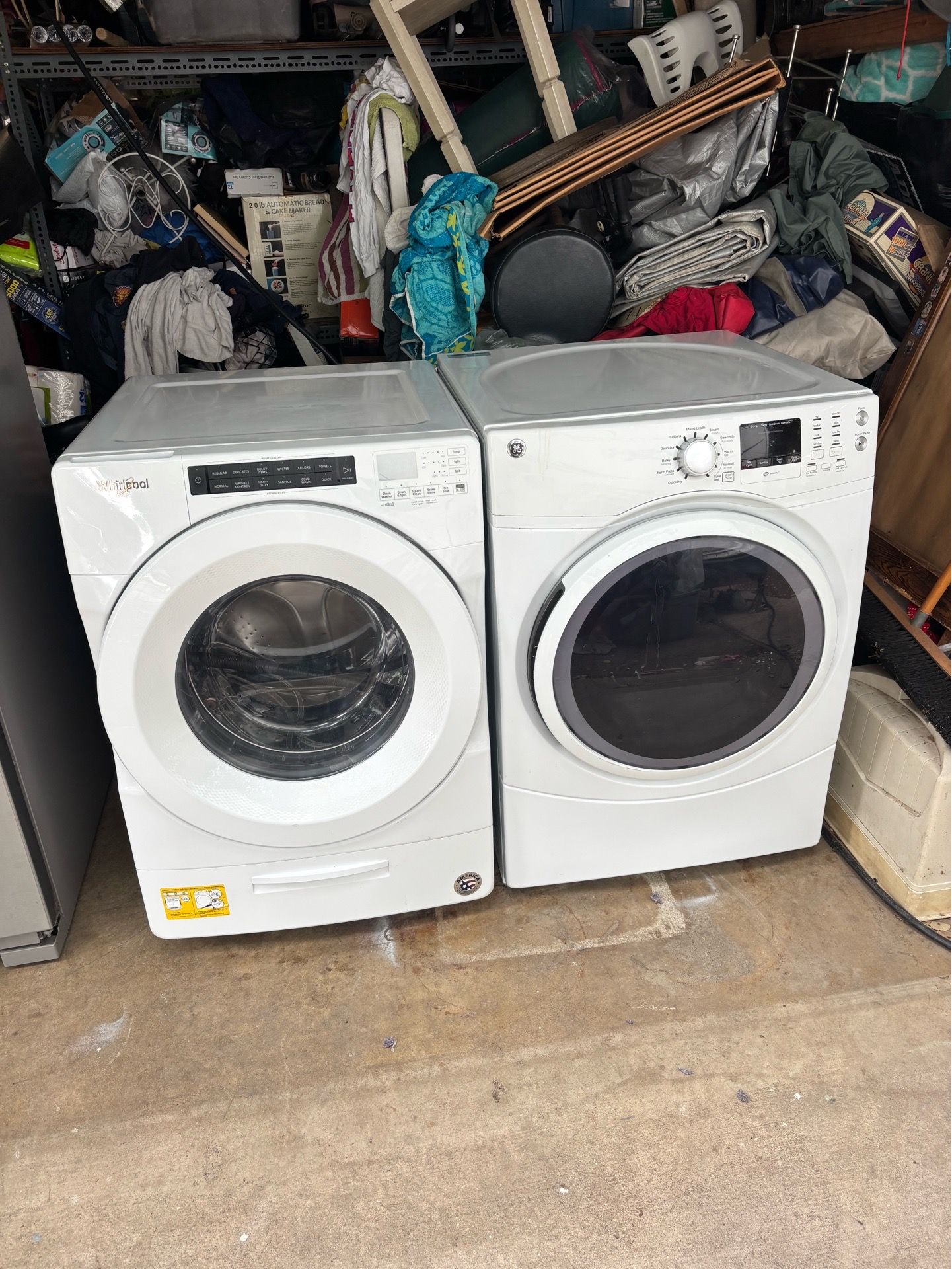 Whirlpool washer and GE gas dryer