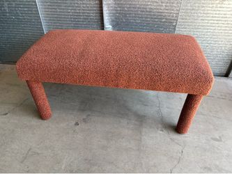 Orange Boucle Bench