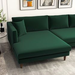 🚚Ask 👉Sectional, Sofa, Couch, Loveseat, Living Room Set, Ottoman, Recliner, Chair, Sleeper. 

✔️In Stock 👉Delano Green Velvet LAF Sectional
