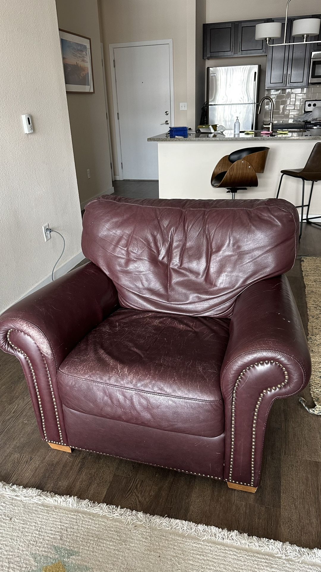 Free Comfy Leather Armchair (Pickup Only)