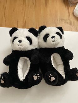 new panda slippers - missing eyes