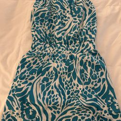 Aqua Strapless Mini Dress Size S