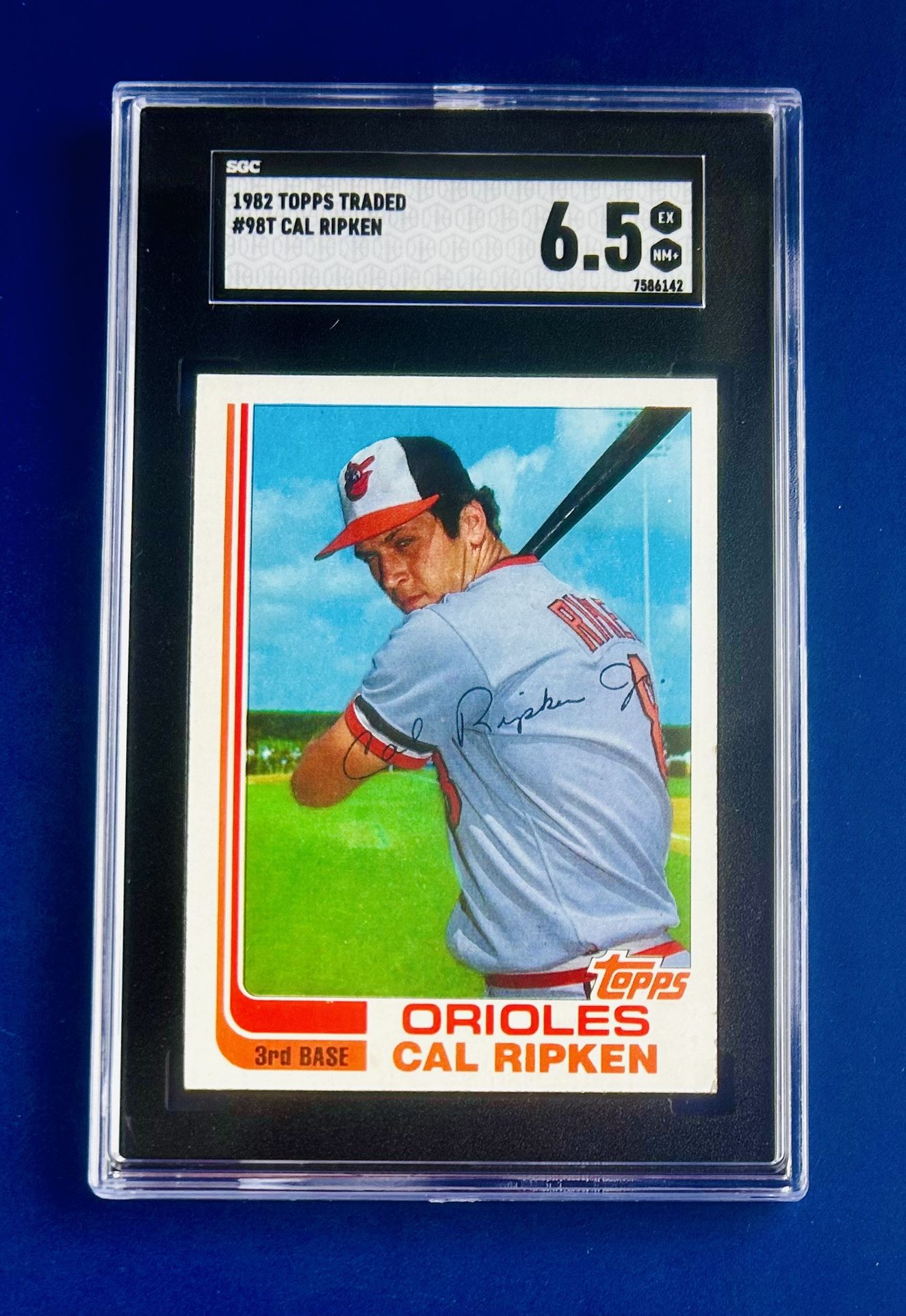 1982 Topps Traded Cal Ripken Jr Rookie Baseball Card Graded SGC 6.5