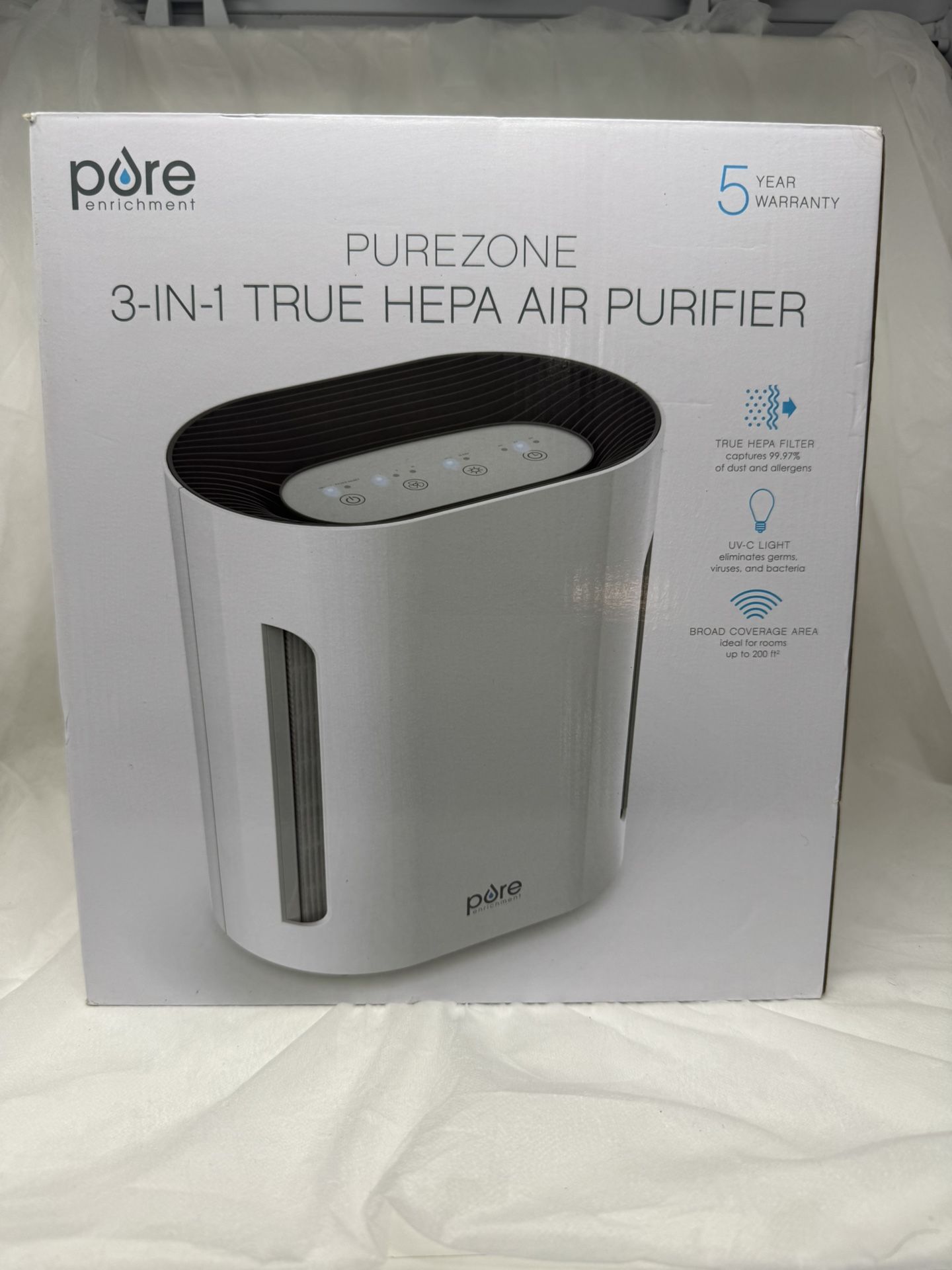 Pure Enrichment PureZone 3-in-1 True HEPA Air Purifier