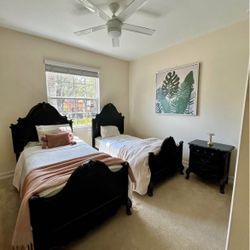 Solid Wood Twin Bed Set