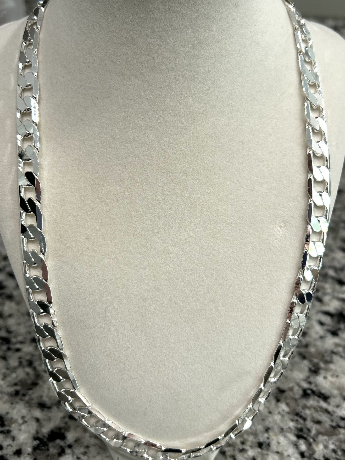 New S925 Sterling Silver Chain-Link Necklace 24”