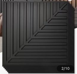 NEW Art3d 3D Decorative Wall Panels – 24”x24” Black PVC Tiles (48 sq. ft.)