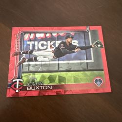 2025 Topps Series 2 Byron Buxton Red Foil SSP Parallel 1/5 Minnesota Twins #530