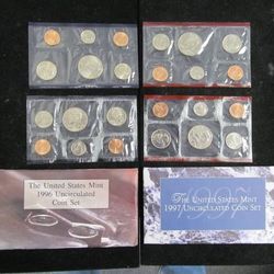 Pair 1996 & 1997 U.S. Mint Sets in OGP -- 20 UNCIRCULATED COINS!
