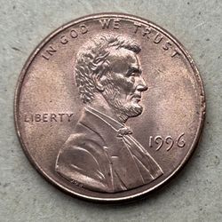 1996 Penny No Mint Mark ( Almost Mint Condition) 