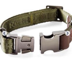 Reddy Jacquard Dog Collar, Olive, Medium