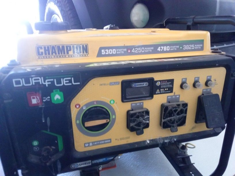 Champion Power Equipment (contact info removed)/4250-Watt Gasoline and Propane Powered Dual Fuel Portable Generator with CO Shield