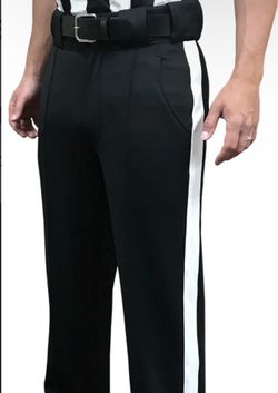Smitty | FBS-185 | Warm Weather Football Referee Pants | NEW 'Tapered Fit | 1 1/4" White Stripe | Official's Choice! (38)  Retails $59.00 Today only $