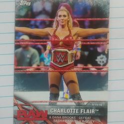 2017 Topps Charlotte Flair WWE-7 Raw Superstars Women's Division Wrestle World Wrestling Sports Collectible Trading Pro Professional