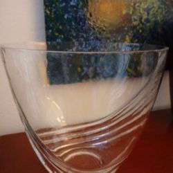 Oval Crystal Vase Table Centerpiece