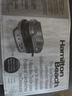Hamilton Beach Dual Breakfast Sandwich Maker