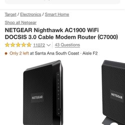 NETGEAR Wi-Fi Cable Modern Router 